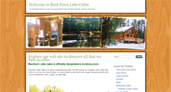 Desktop Screenshot of buckhornlakecabin.com